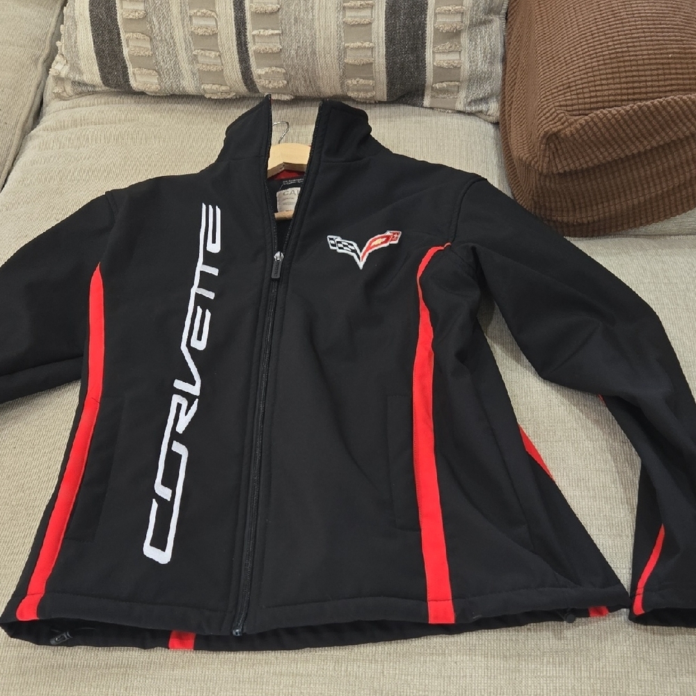 Calhoun Women's Corvette Black and Red Bomber Jacket - Picture 8 of 8